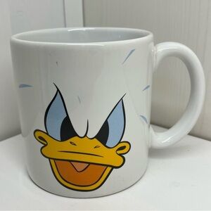 Disney Store Donald Duck Mug‎ with Angry Grumpy Face Large 20 oz